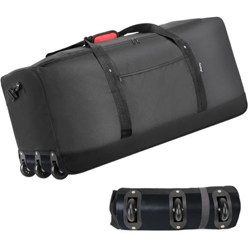 120L Rolling Duffel Bag with 3 Wheels Travel Luggage